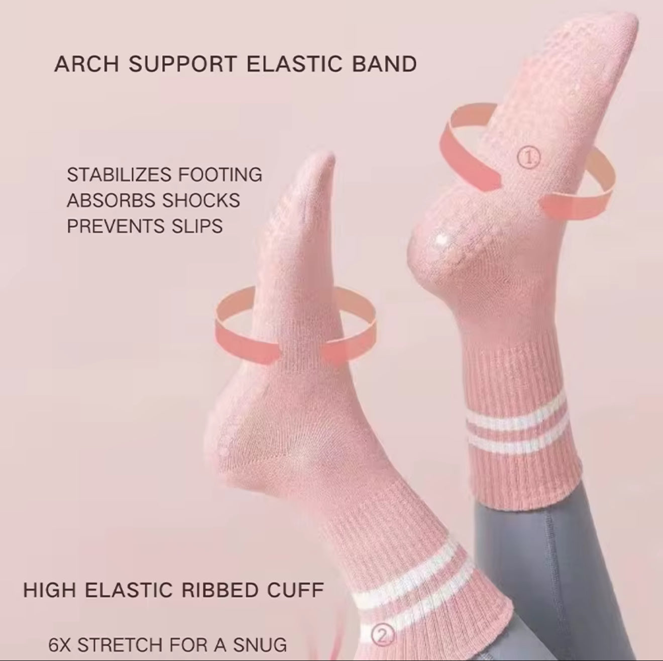 Ecoutdoor Grip Socks Pilates Yoga Dance